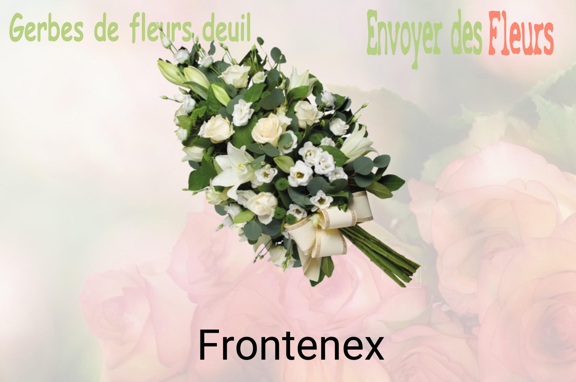 Gerbe de fleurs de deuil livrée à Frontenex